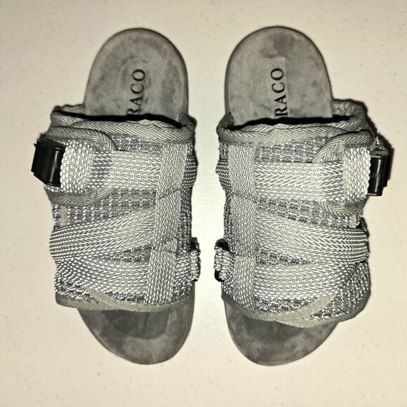 DRACO Slides Mens Shoes Size 10.5,11,11.5 Gray Storm Reflective Sandals NEW +Bag - Picture 10 of 13